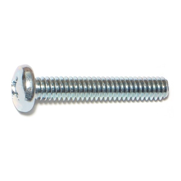 Midwest Fastener 1/4"-20 x 1 1/2 in Phillips Pan Machine Screw, Zinc Plated Steel, 20 PK 77525 - main